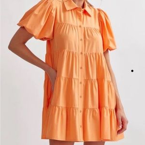 ENTRO NWT APRICOT TIERED DRESS